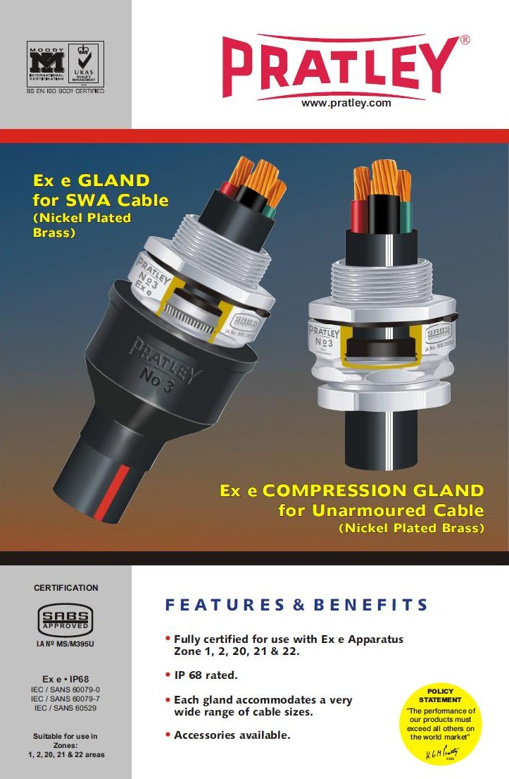 1 Ex e gland for SWA cable and ex e compression